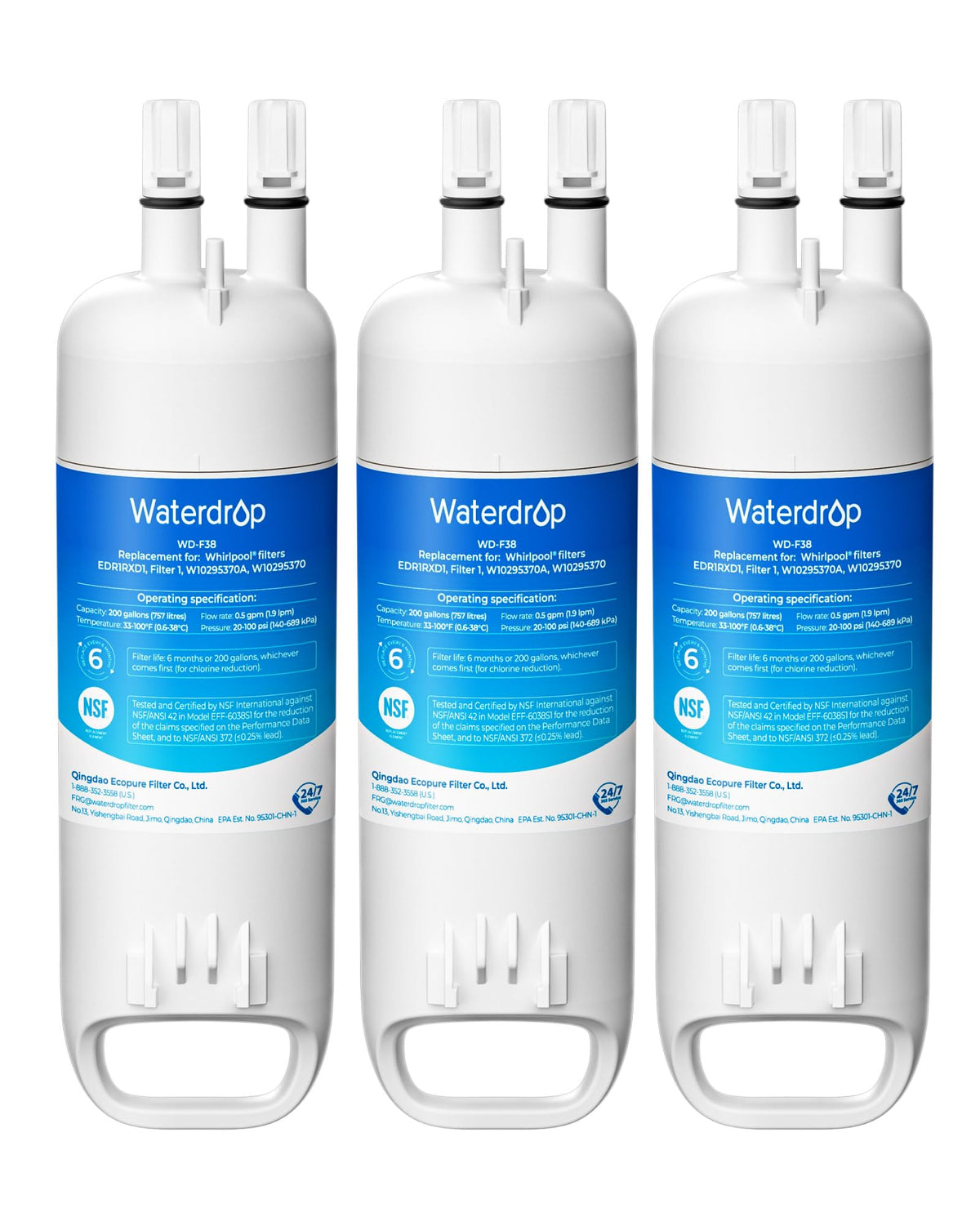 EDR1RXD1 Water Filter Replacement for Everydrop Filter 1, 3 Pack