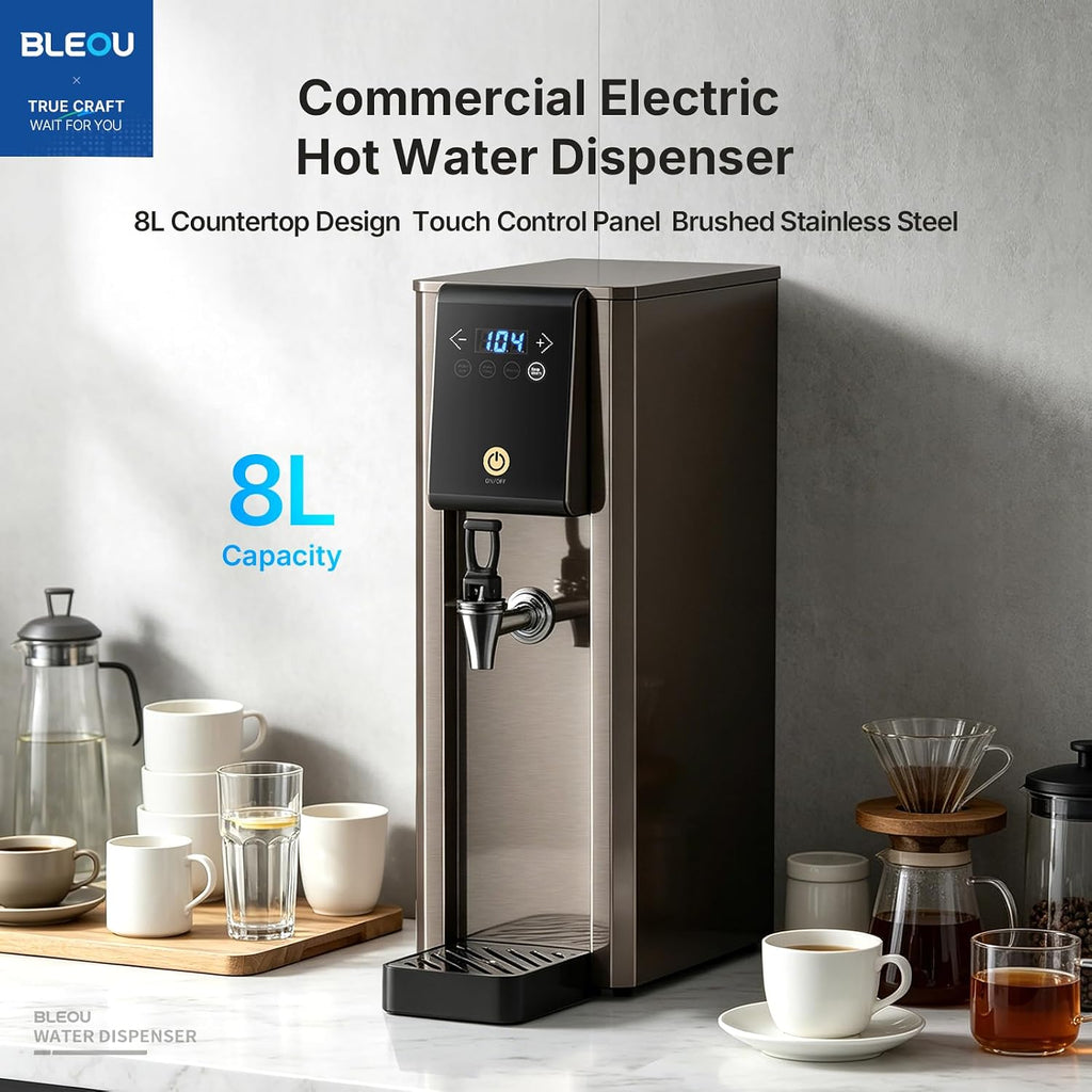 1800W Commercial Countertop Hot Water Dispenser, 20L/H Rapid Heating
