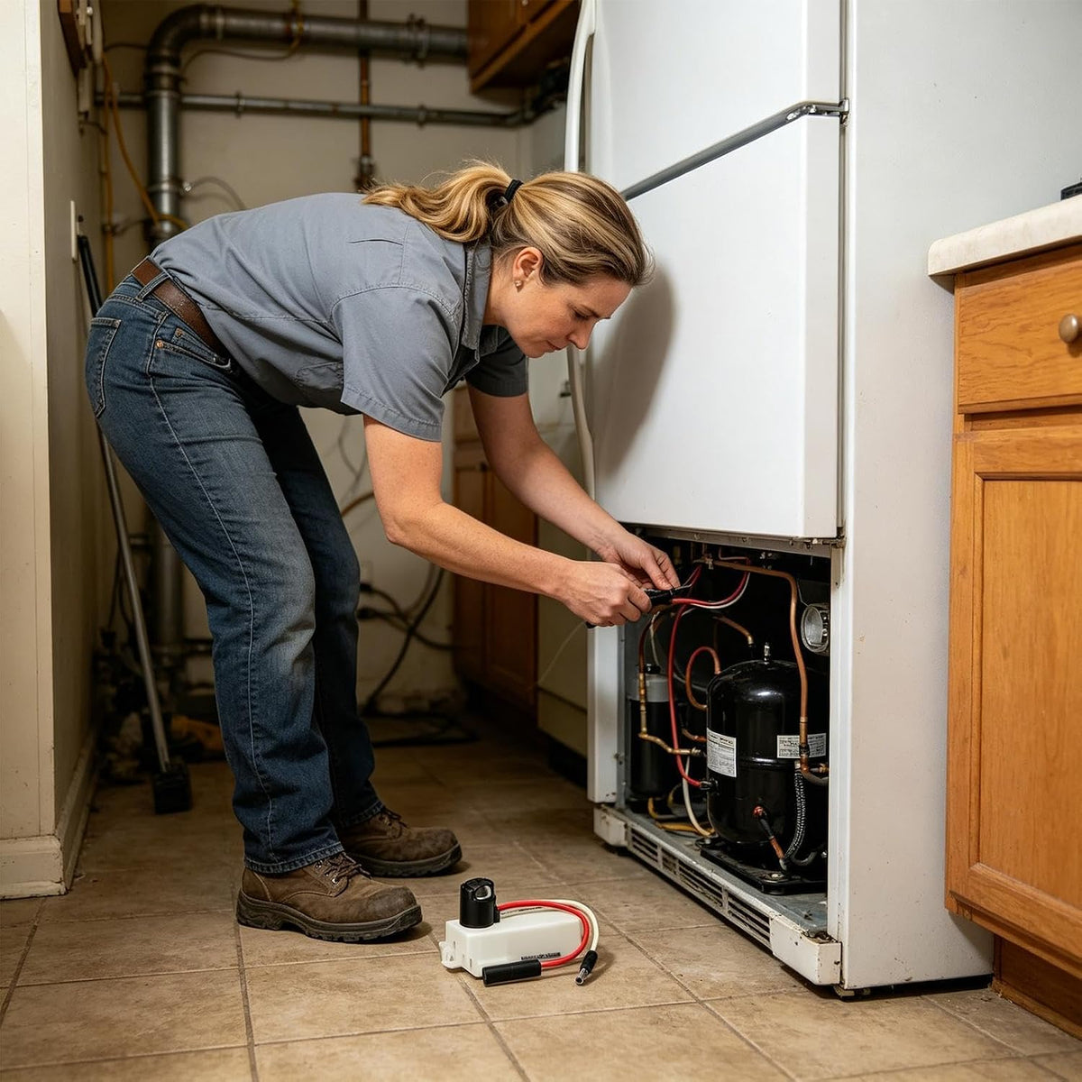 Refrigerator Defrost Thermostat Replacement - Fridge Repair
