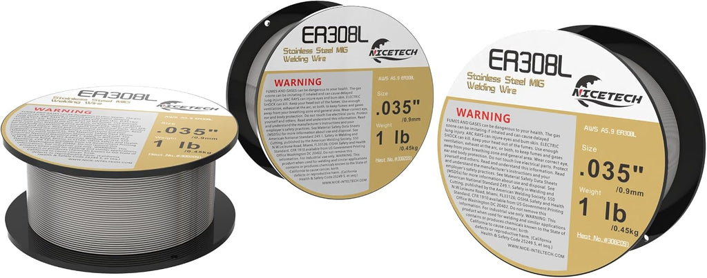 ER308L Stainless Steel MIG Welding Wire .035" Diameter 1 Pound Spool