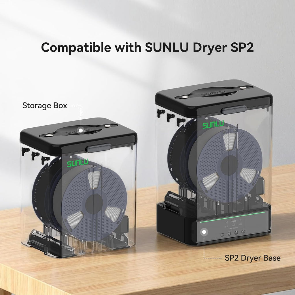 Filament Dry Box - 3KG Filament Storage Box with Hygrometer | Airtight SUNLU Box for 3D Printer Filament Protection