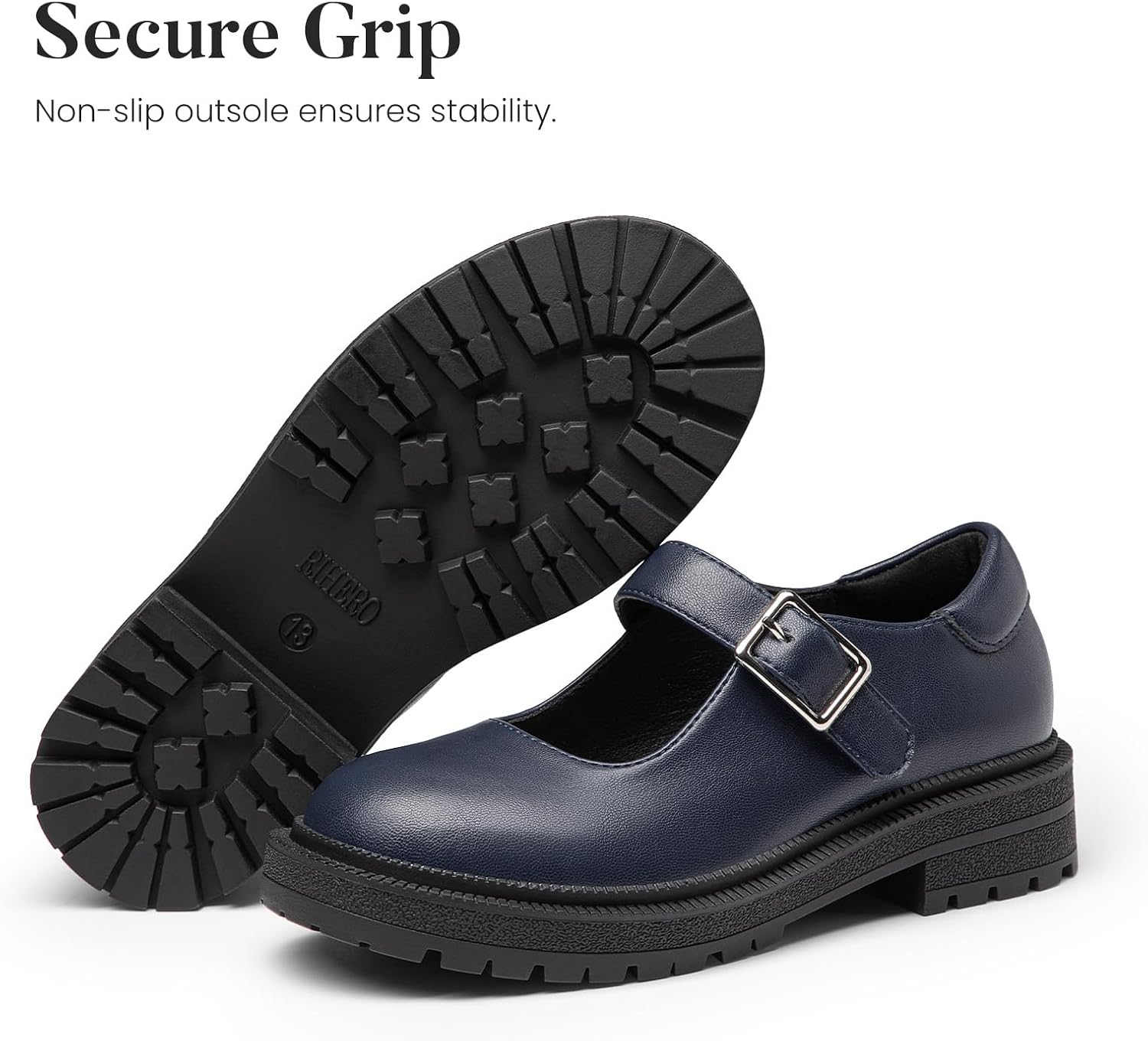 Girls Mary Jane Dress Shoes Kids School Uniform Loafers Chunky Flats | Girls Chunky Platform Flats, Easy