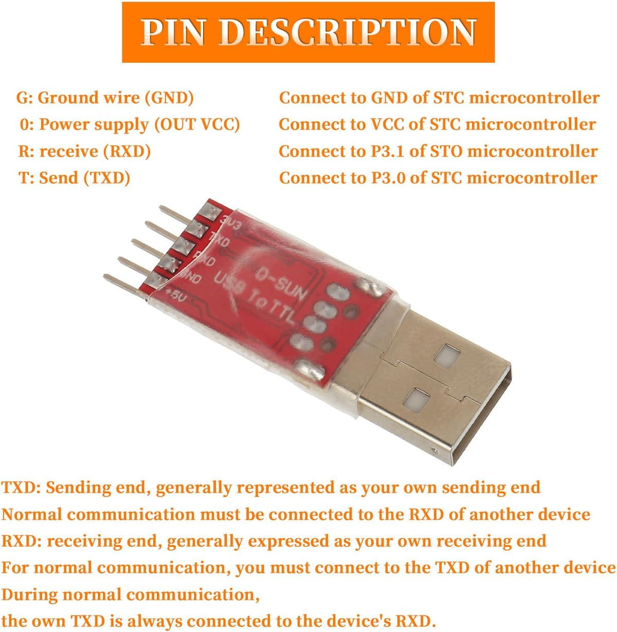 CP2102 Module USB 2.0 to TTL Serial Converter Adapter Module Downloader with Jumper Wires(1 pcs)