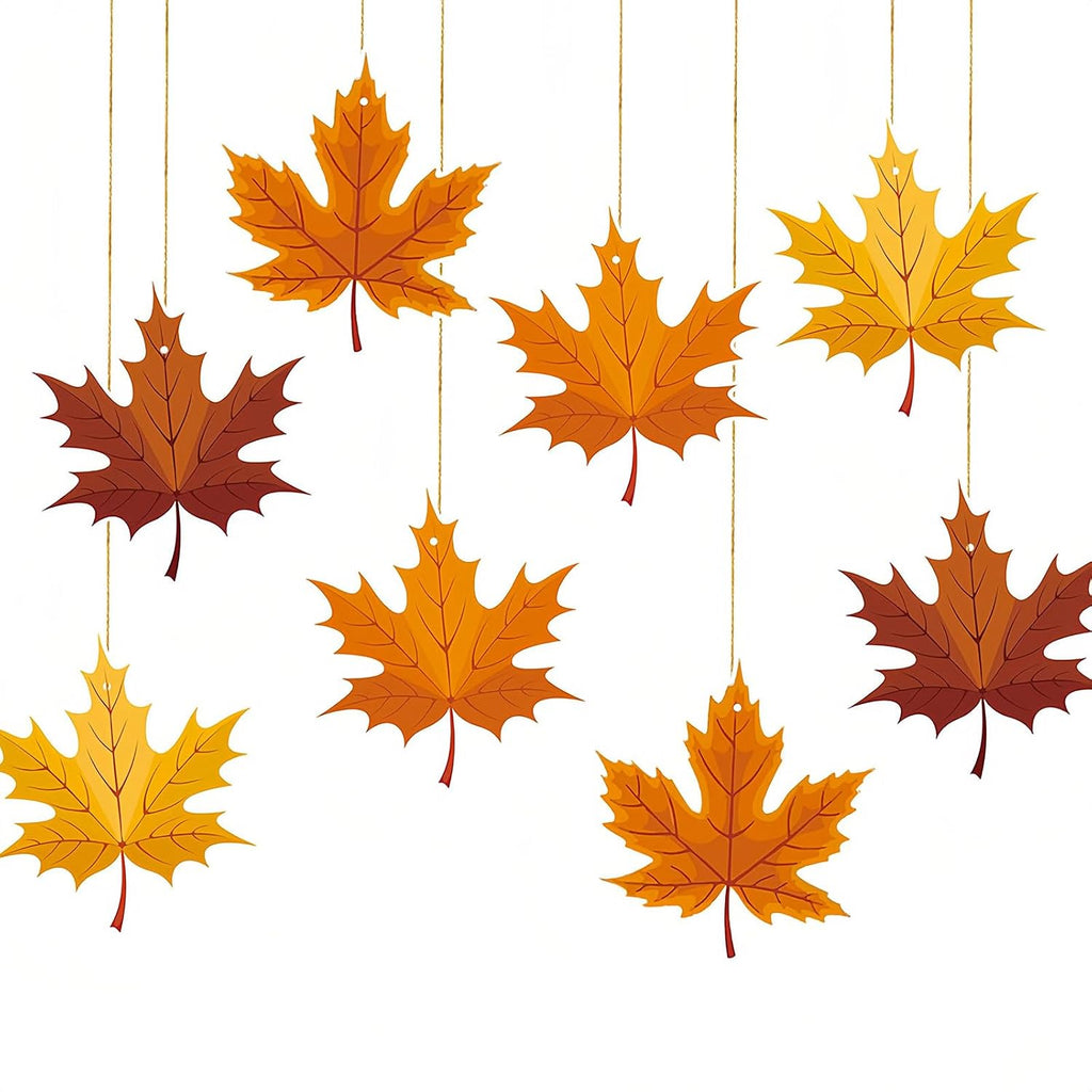 Fall Thanksgiving Hanging Swirls Decoration Big Maple Leaf Hanging Foil Swirls Ceiling Decor for Thanksgiving Party