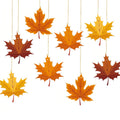 Fall Thanksgiving Hanging Swirls Decoration Big Maple Leaf Hanging Foil Swirls Ceiling Decor for Thanksgiving Party