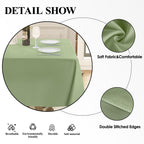 1 Pack Sage Green Square Tablecloths 52x52 Inch for Dining Tables