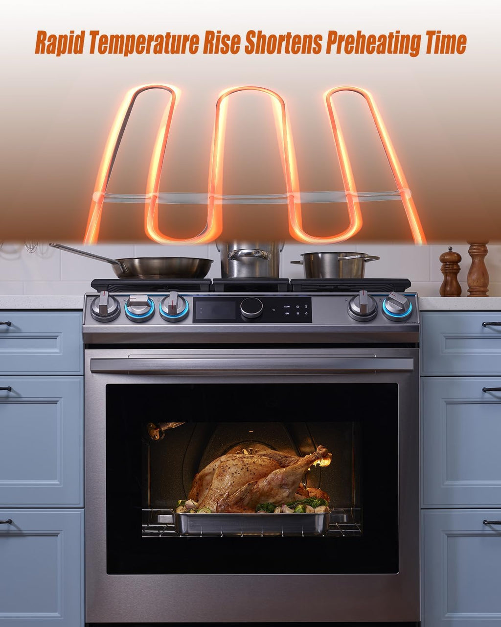 DG47-00045A Broil Element Heater Fit for Samsung Electric Freestanding Range Oven Heating Element Replace AP5577663 3553995 PS4240842 EAP4240842