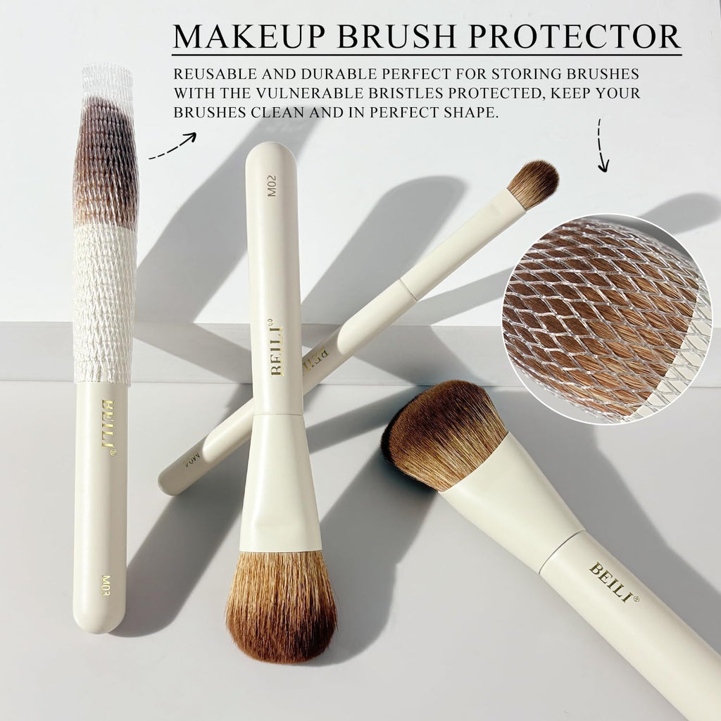 Mini Travel Makeup Brush Set, 6-Piece Face & Eye Brushes