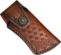 3.93" /4.72" Genuine Leather Sheath for Belt, Portable Folding Pocket Knife Case, Knife Holder Pouch Holster for Men