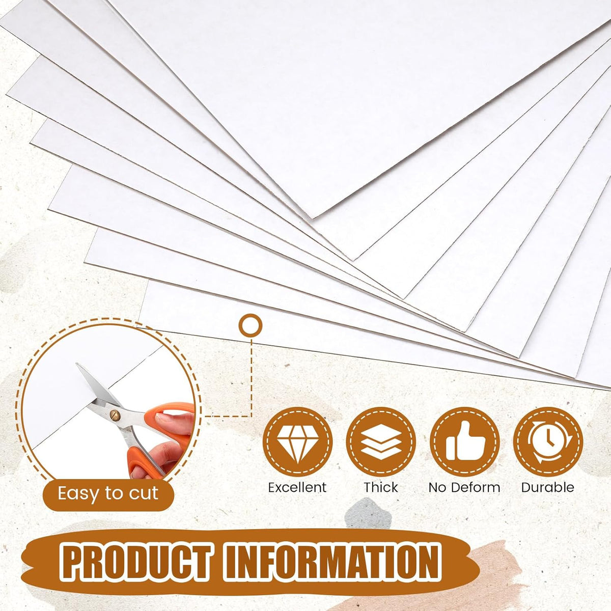 30 Pack Corrugated Cardboard Sheets 24 x 18 Inch White Flat Craft Board Packaging Inserts Large Flat Square Inserts