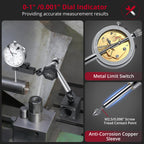 XUNTOP 1"/0.001" Dial Indicator with Magnetic Base,132lbs/60kg Max Pull