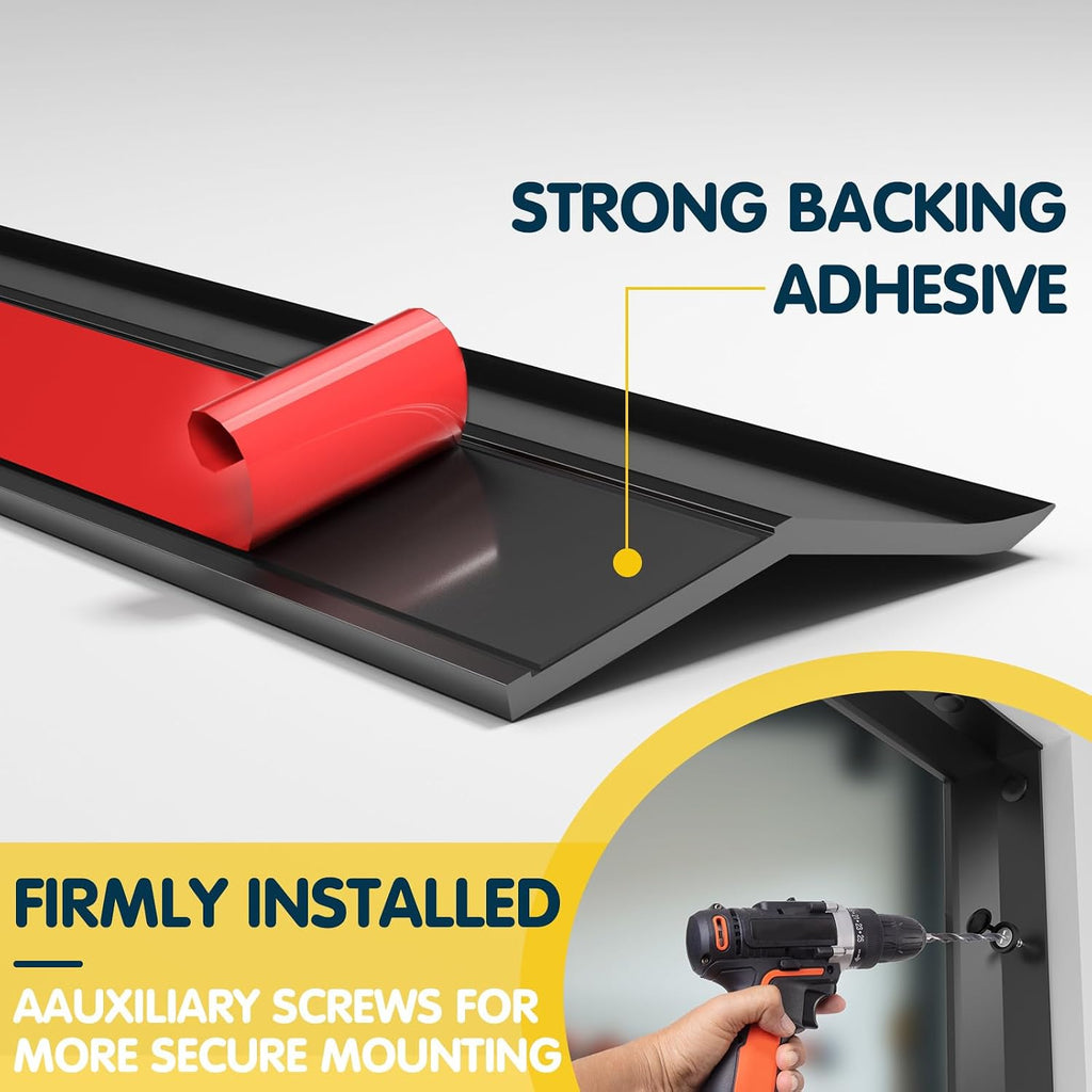 Garage Door Seal Top and Sides - 36 FT TPE Weather Stripping Garage Door Seal Replacement Weatherproofing Universal