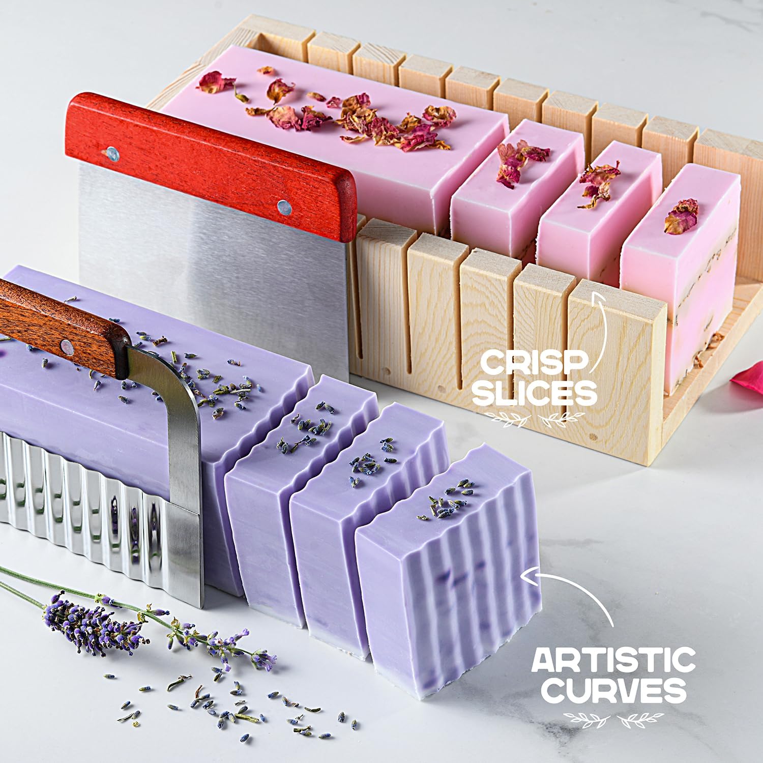 Soap Making Kit with Melt & Pour Base, Cutting Box, Molds, Fragrances - for Adults & Kids by Prime Creations.