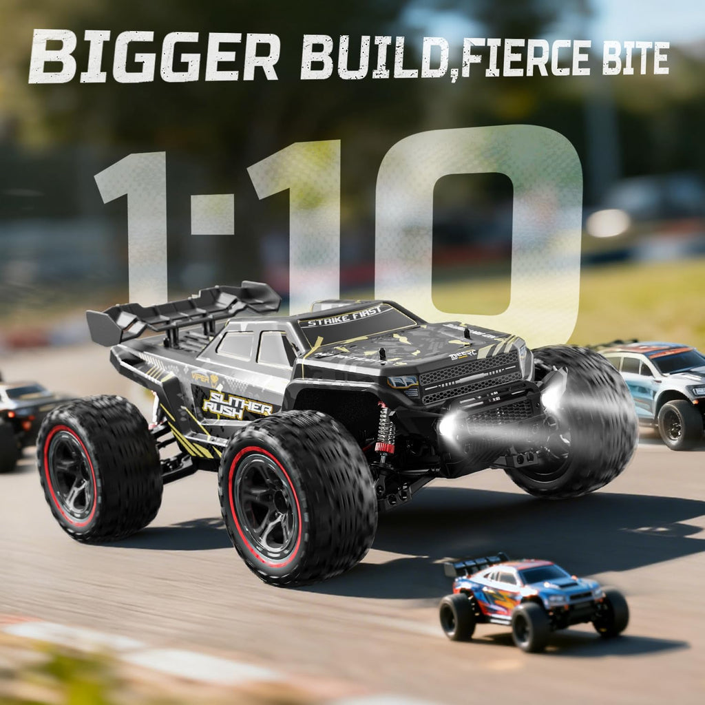 1:10 Fast Brushless RC Car for Adults, 60+ KMH, 2 x 3S Batteries | High Speed 4WD Off-Road Remote Control Truck with
