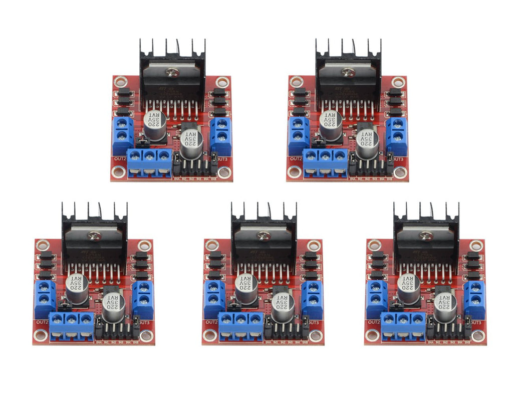 WMYCONGCONG 5 PCS L298N Motor Drive Controller Board Module Dual H Bridge DC Stepper Module