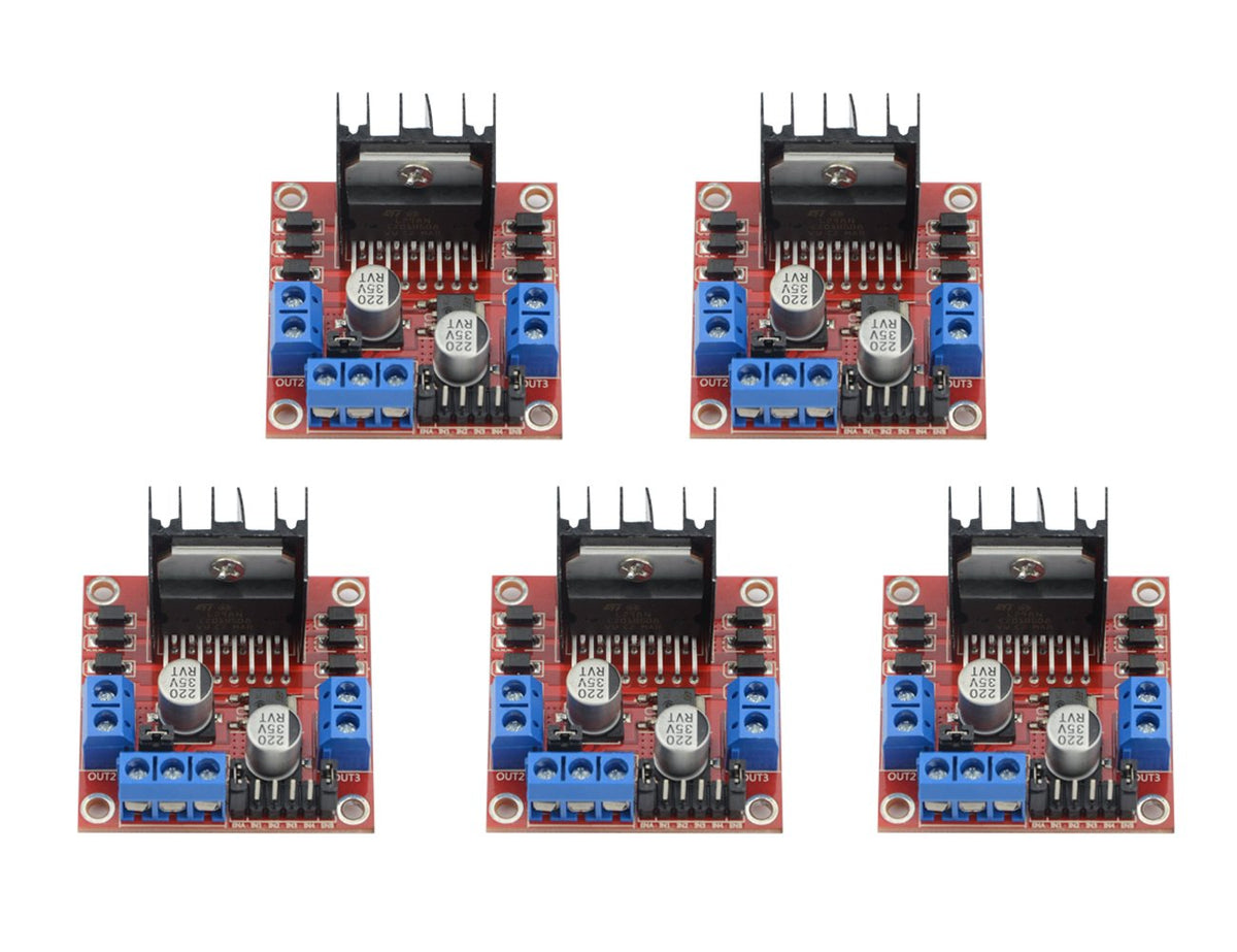 WMYCONGCONG 5 PCS L298N Motor Drive Controller Board Module Dual H Bridge DC Stepper Module