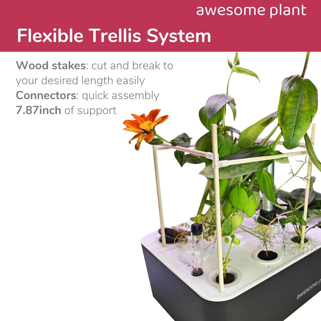 Trellis System (20 PCS) Plant Support Stakes Kit, 7.87 Inches Plant Stakes for Indoor Hydroponic Growing System