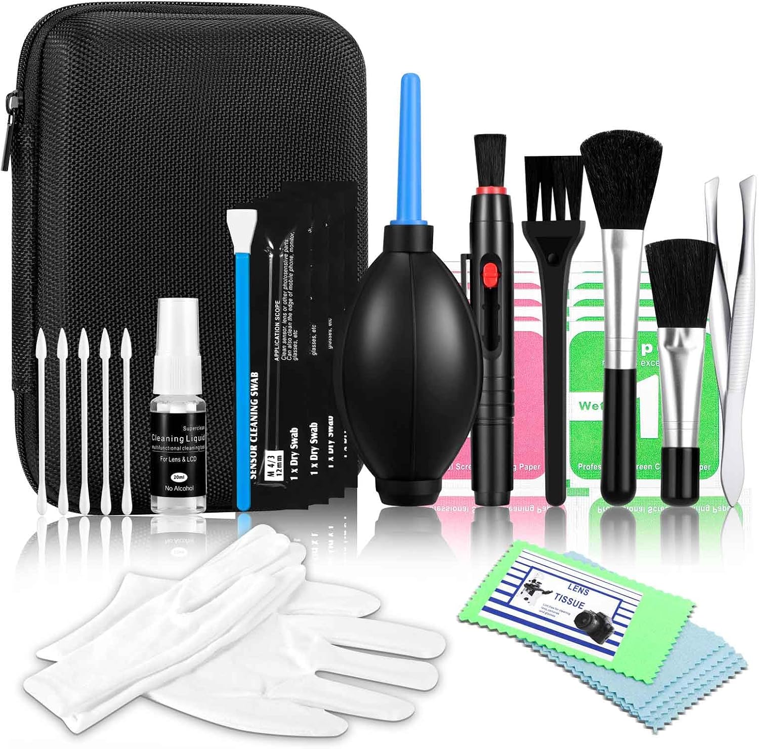Camera Cleaning kit - Professional Camera Lens Cleaning Kit,Complete DSLR & Mirrorless Camera Sensor Cleaning Set Kit