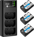 LP-E6 LP E6N Battery 3-Pack 2600mAh & Triple Slot Charger | Compatible with Canon EOS 5D Mark IV, 5D Mark III, 5D