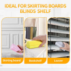 Damp Clean Duster Sponge,4pack Magic Sponge Eraser,Reusable Damp Dusting Sponge Household Cleaning for Blinds, Glass
