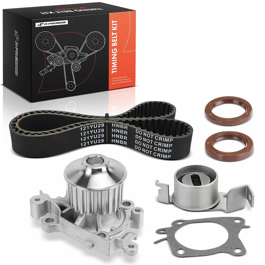 A-Premium Engine Timing Belt Kit with Water Pump Compatible with Mitsubishi