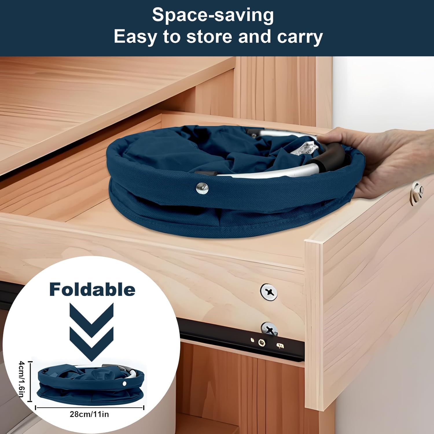 17L Cleaning Caddy with Handle, Cleaning Supplies Organizer, Foldable Storage Basket, Cleaning Supply Caddy, Portable