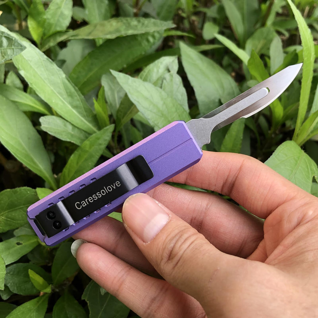 EDC Retractable Scalpel Knife, Mini Automatic Box Cutter