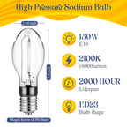 LU150/MOG 150 Watt High Pressure Sodium Light Bulb, Mogul Base E39
