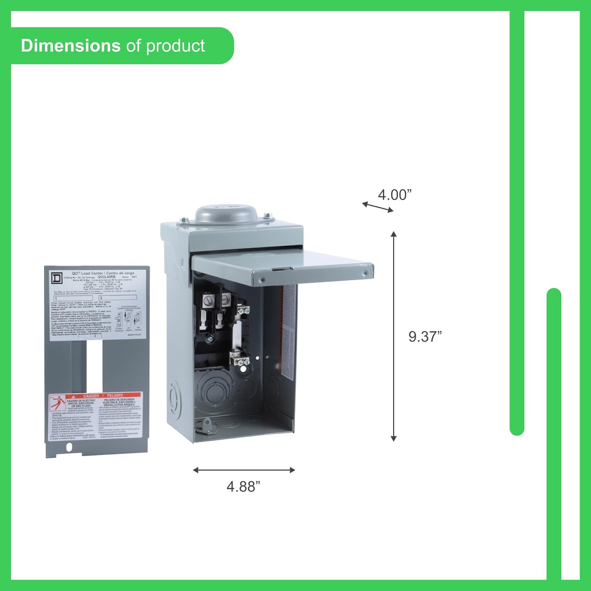 Square D - QO2L40RBCP 40A LOAD CENTER, Grey
