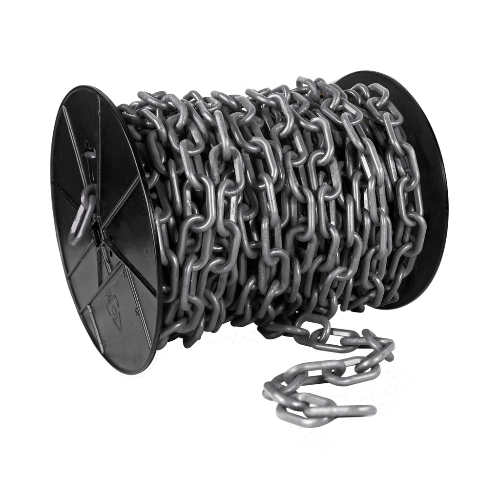 Mr. Chain Plastic Barrier Chain, Silver, 2 in Link, 125 ft Length (50108-1)