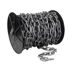 Mr. Chain Plastic Barrier Chain, Silver, 2 in Link, 125 ft Length (50108-1)