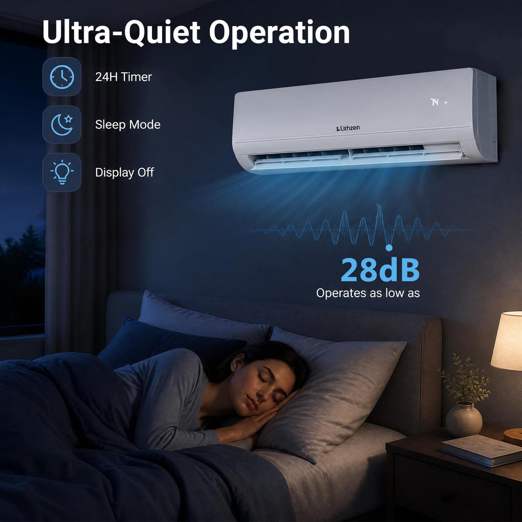 24000 BTU Mini Split AC/Heating System, 17 SEER2 208/230V