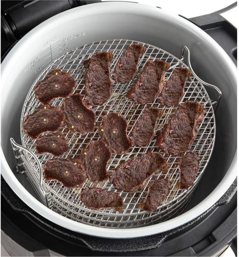 Dehydrator Rack Stainless Steel Stand Accessories Compatible with Instant Pot Air Fryer Crisp Lid 6 Quart Air Fryer