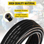 VEVOR Hydraulic Hose 3/8 Inch x 100 Ft 4800 PSI Working Pressure