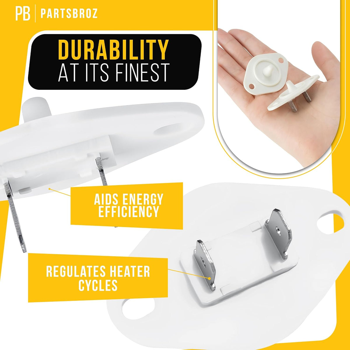 Dryer Thermistor for Whirlpool GGW9250PW3 (2-Pack)