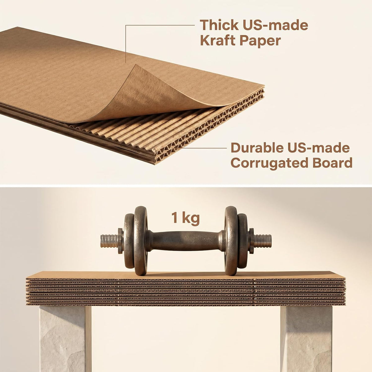300 Packs Brown Corrugated Pads, 4.72x3.54 Inch Flat Cardboard Sheets
