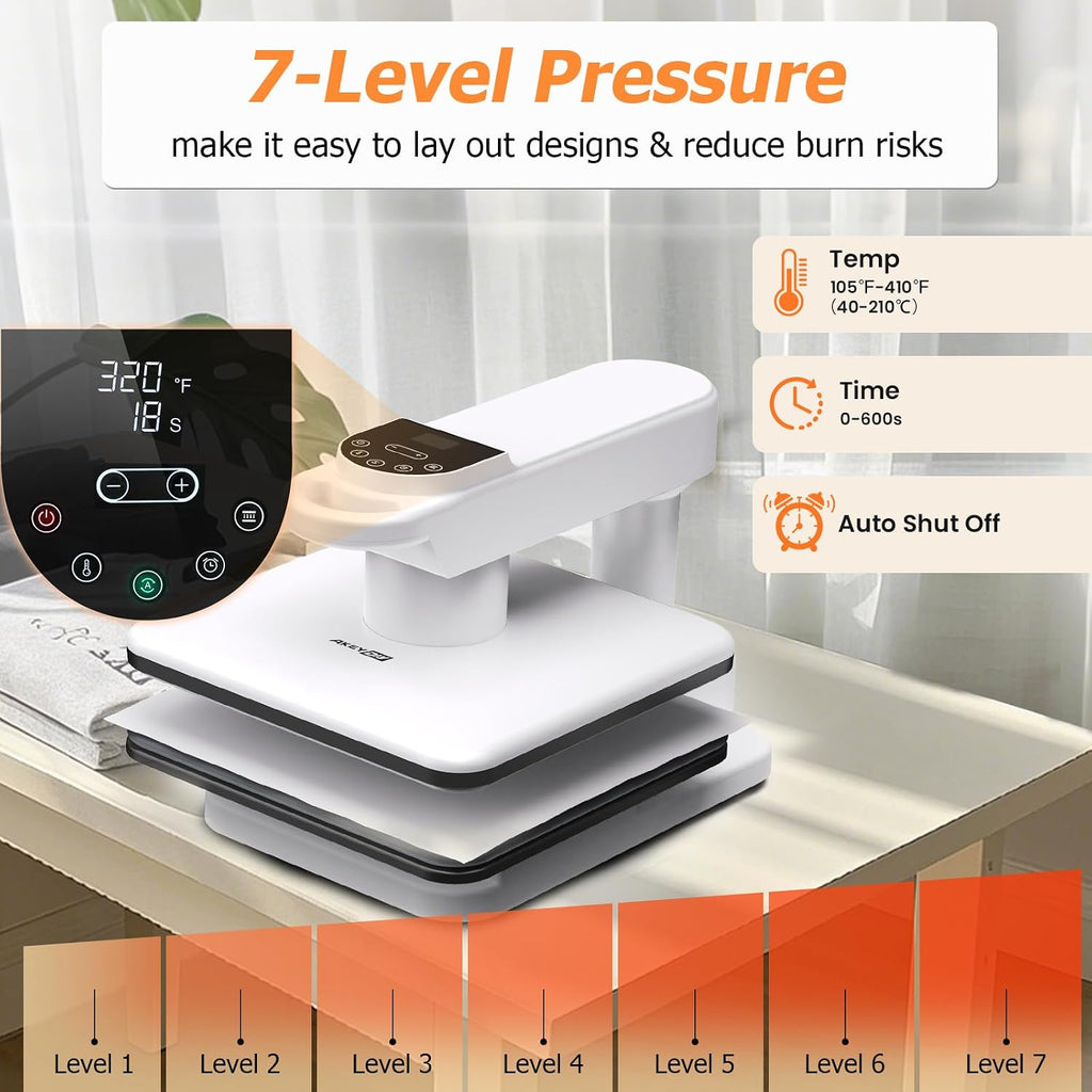 15x15 Heat Press, Dual Auto Heat Press Machine for T-Shirts | 360° Swing Away Heat Press with Auto Press Release for