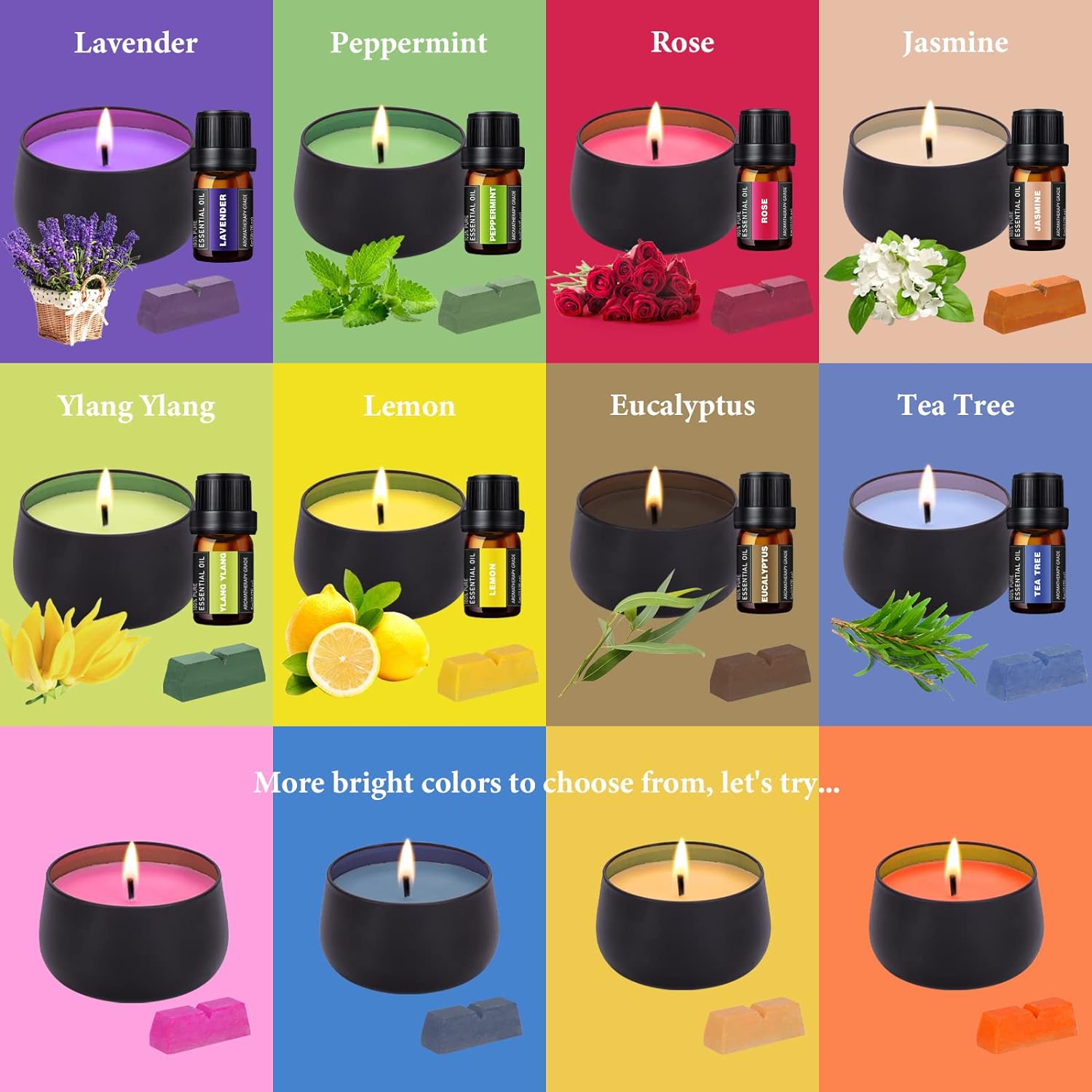 Candle Making Kit for Adults with Hot Plate, DIY Starter Soy Candle Making Supplies/Kit - Perfect as Home