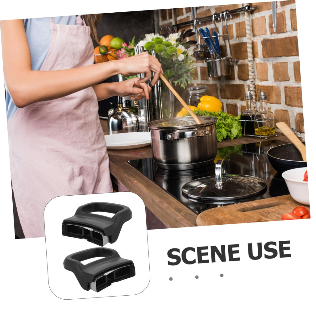 Universal High Temperature Pot Side Handles Replacement 2pcs Black