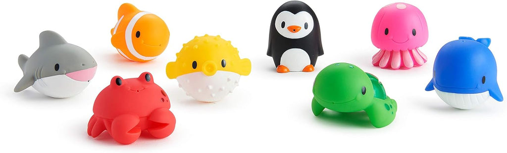 Baby Bath Toy Squirts for Babies and Toddlers 9 Months and Up, Ocean Sea Animals Squirters, 8 Pack