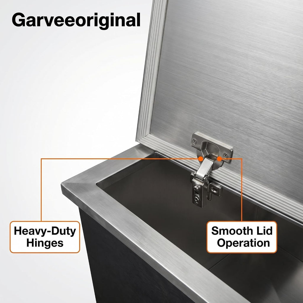 Drop in Ice Chest with Lid Stainless Steel Ice Bin