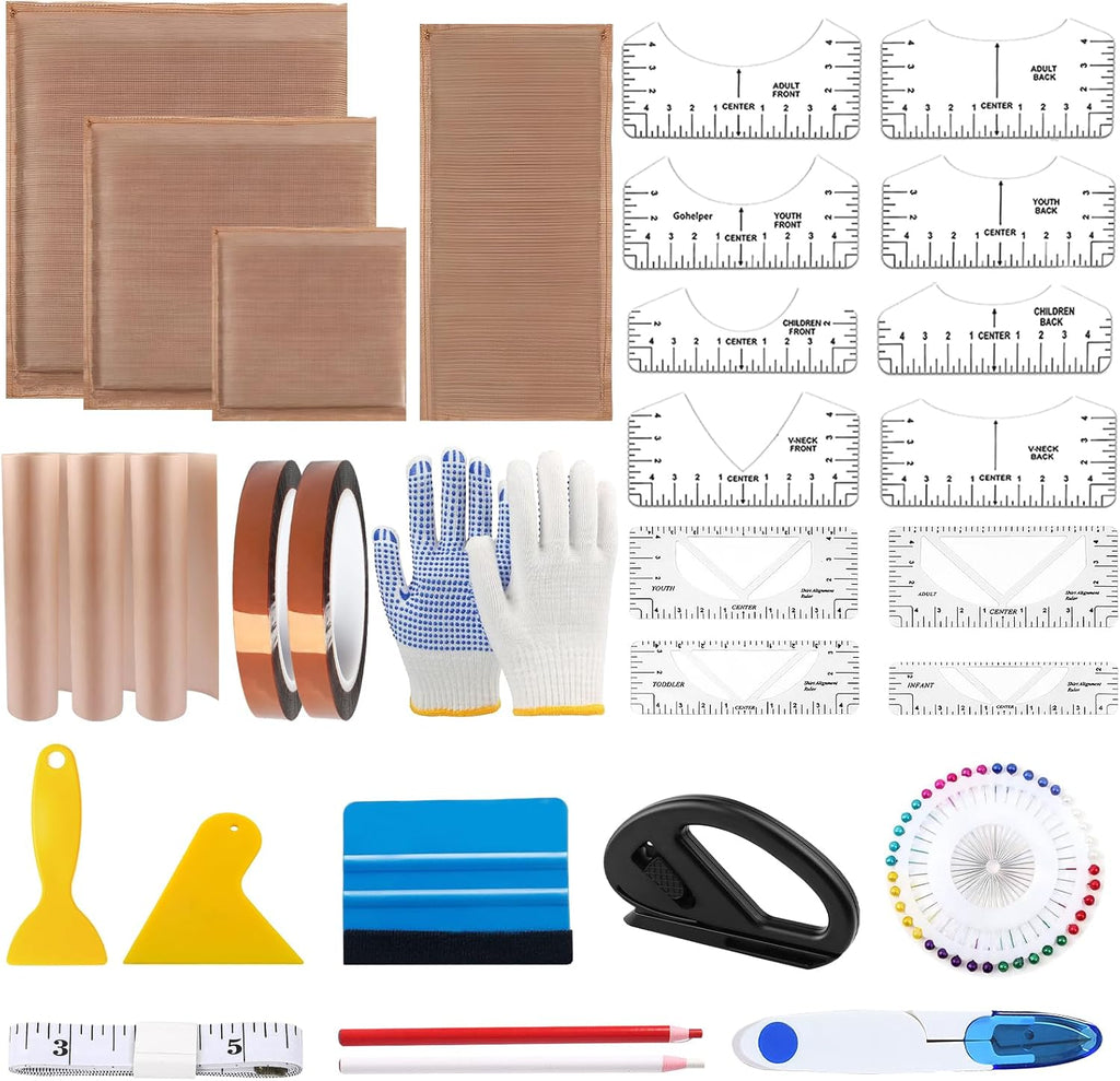 All-in-One Heat Press Pillow Set: Pressing Pillow, Teflon Sheets for Heat Press, Sublimation Accessories, T-Shirt