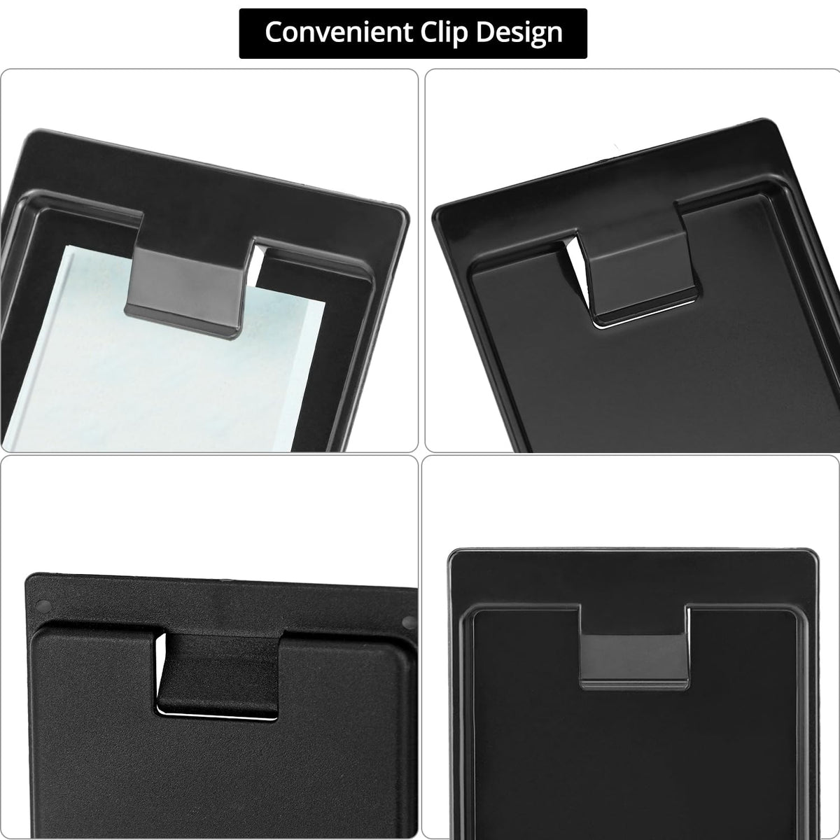 Black Check Holders, 32 Pcs Check Presenters Trays for Restaurants, Plastic Guest Receipt Holder Tray