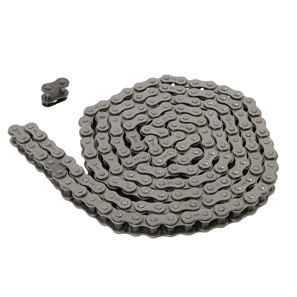 #60 Roller Chain 10 Feet with 2 Connectors Industrial Chain
