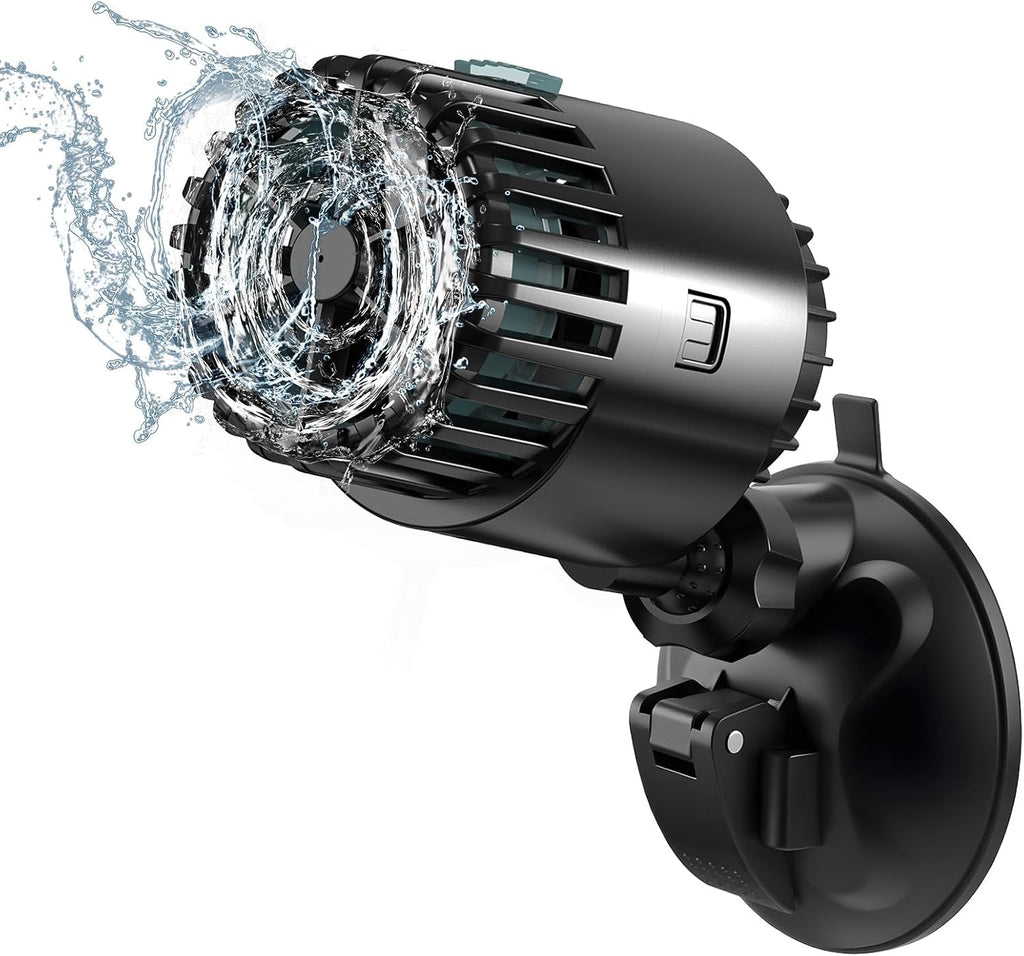 Aquarium Wave Maker 1200GPH with Powerful Suction Base Fish Tank Wavemaker Submersible Circulation Pump Powerhead