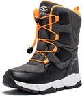 Kids Snow Boots Boys Girls Mid Calf | Water Resistant, Warm Faux Fur Lined, Insulated, Winter Shoes, Toddler Little
