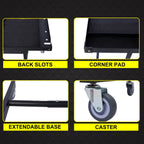 Rolling Tool Tray with Wheels, Heavy Duty Adjustable Work Table with Drawers, Tear Down Work Table with Drawer for