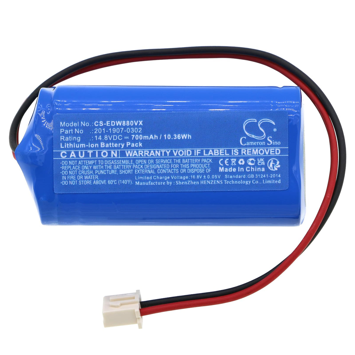 FYIOGXG Cameron Sino Battery for Ecovacs W880, Winbot 880 PN:Ecovacs 201-1907-0302, S04-L148-650 700mAh / 10.36Wh
