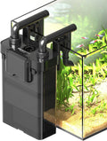 Hang on Back Aquarium Filter,No-Hum Whisper-Quiet for 3-10 Gal | 92GPH Small Canister Filter,Multi-Layered