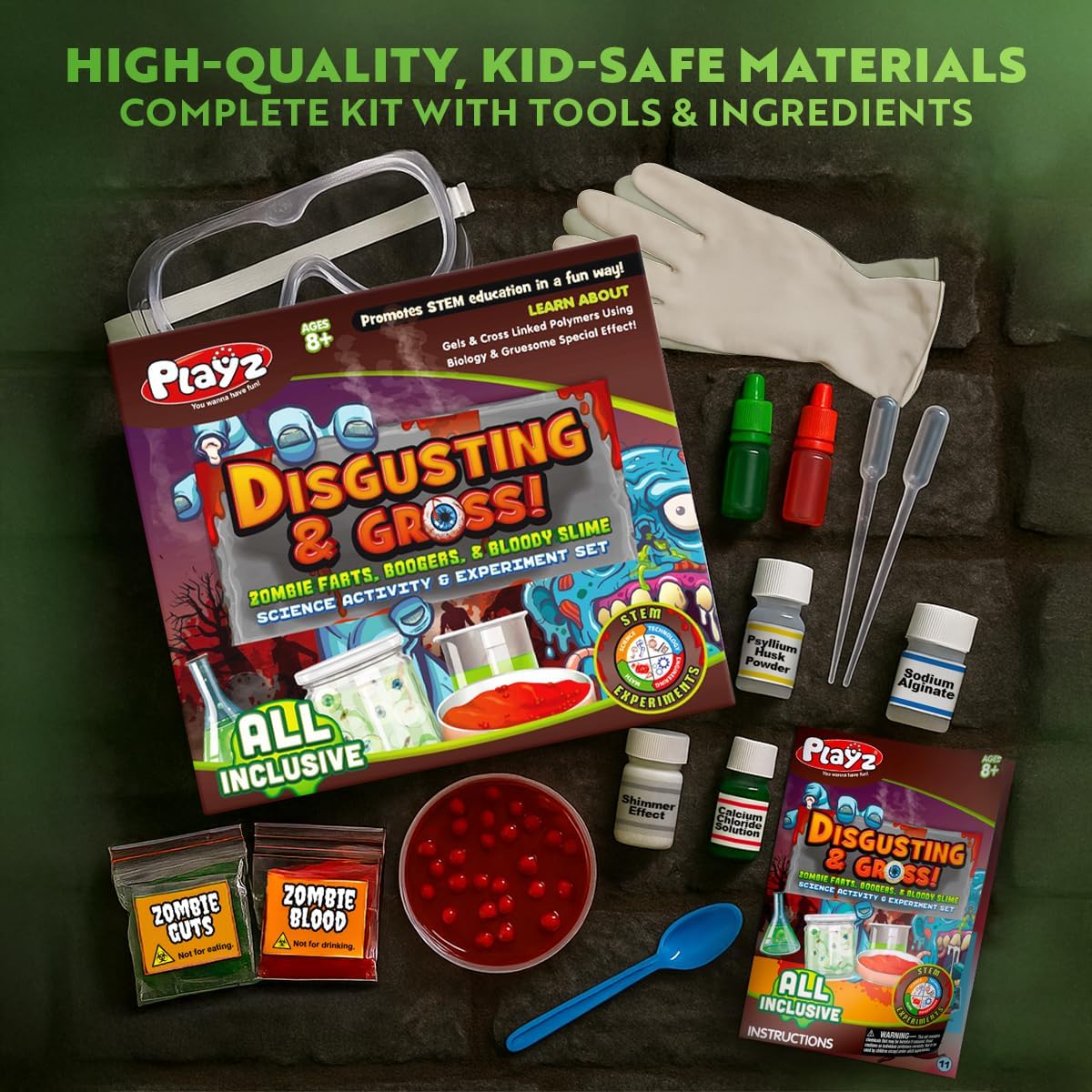 Disgusting n Gross Science Experiments, Science Kits for Kids Age 8-12